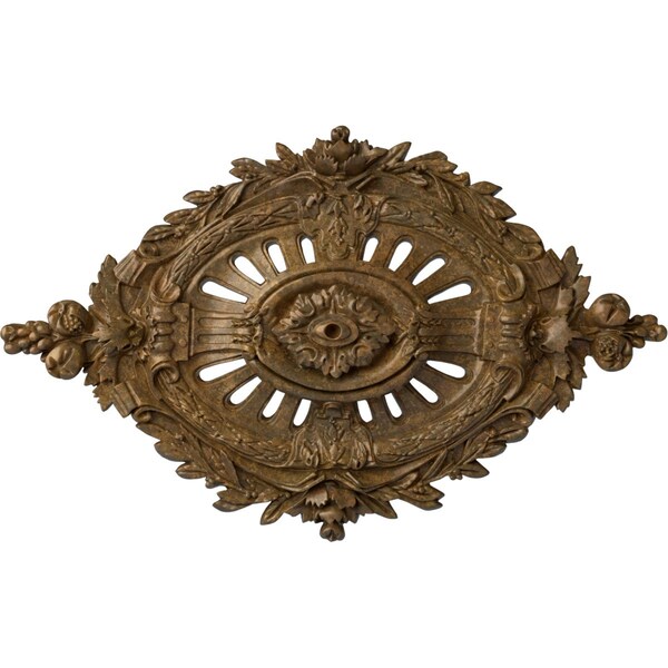 Ekena Millwork Antonio Ceiling Medallion, Hand-Painted Rubbed Bronze, 35 7/8"W x 22 1/2"H x 4 3/8"P CM35X22ANRZS - main